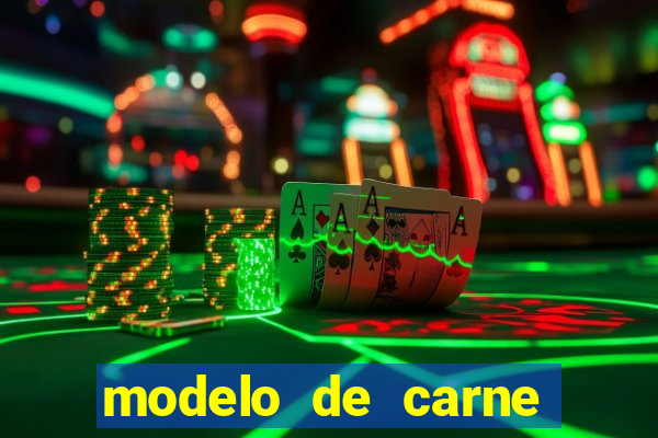 modelo de carne para pagamento